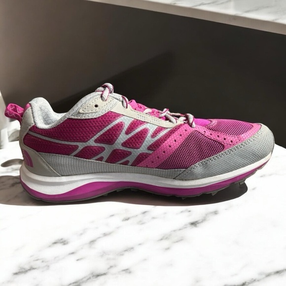 THE NORTH FACE Women's Sz 8 Pink Cradle Snake Plate Trail Running Walking Shoes - Picture 4 of 6
